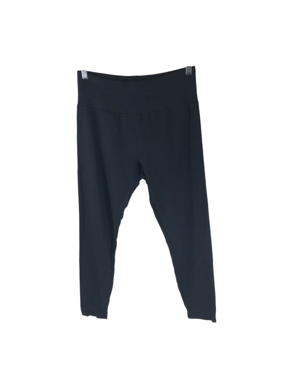 Eileen Fisher Black High-Waisted Ankle Leggings M Organic Cotton Blend